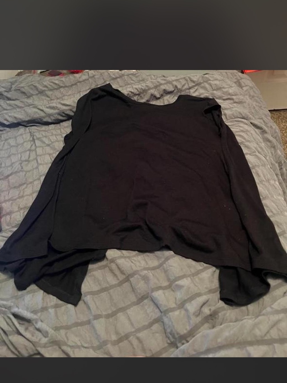 Old navy black short sleeve shirt with a open back